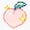1pcs, variant on Pixel Peach Er, Phone Decal Water Bottle Stickers Car Decals, Funny Birthday Gift