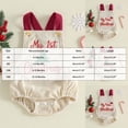 thumbnail image 4 of Xyant My First Christmas Baby Boy Girl Outfit Embroidered Sleeveless Corduroy Romper Overalls Newborn Infant Winter Clothes,Size 3-6 Months, 4 of 7