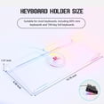 thumbnail image 2 of Premium Acrylic Computer Keyboard Stand,366 Kinds RGB LED Backlit Keyboard Tray,Gaming Keyboard USB Interface Titled Keyboard Stand,Clear Acrylic Tilted Keyboard Riser for Office Desk,Home,Compact, 2 of 5