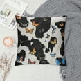 thumbnail image 2 of Orinice Butterflies Graphic Decorative Throw Pillow Cover for Home Couch Living Room Bed Sofa - Short Plush Material - 1PC 22x22in, 2 of 5
