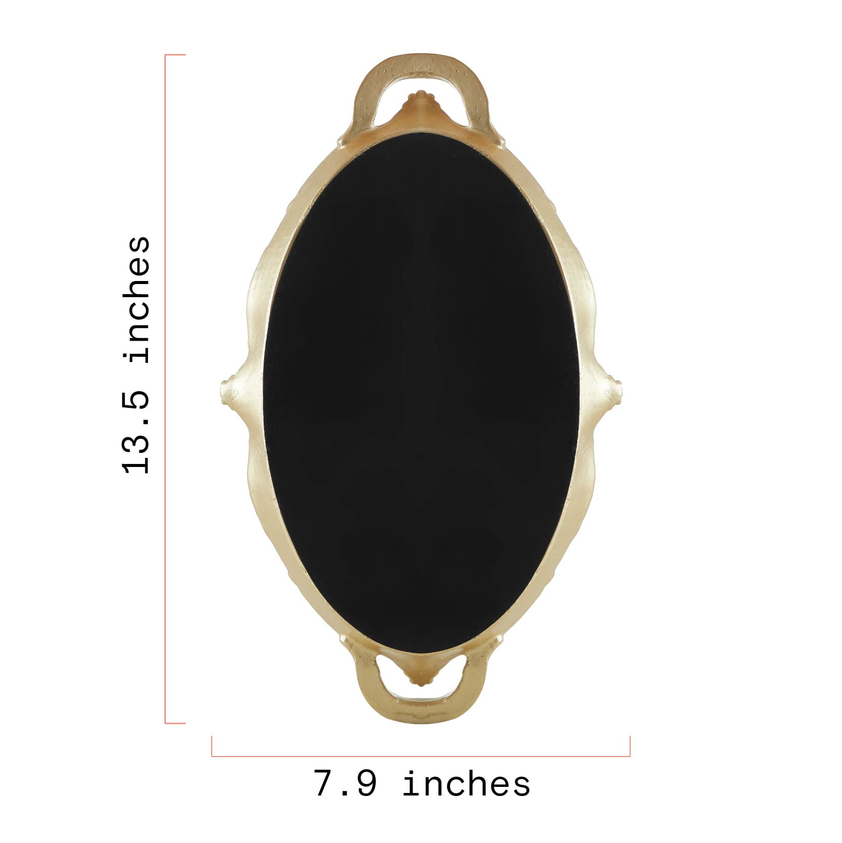 Beautiful Ornate Gold Framed Mirror Tray by Drew Barrymore, 13" x 8"