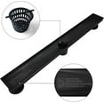 thumbnail image 4 of Neodrain 18-Inch Linear Shower Drain,with 2-in-1 Flat & Tile Insert Shiny Black Cover, Rectangle Shower Floor Drain, Floor Shower Drain with Adjustable Leveling Feet, Hair Strainer, 4 of 6