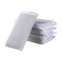 5-Pack Nylon Mesh Sponge Scrubbers | Non-Scratch Kitchen Cleaning Pads for Dishes & Non-Stick Pans | Quick-Foaming Scouring Pads (6.5x2.95x0.78in) - Gray