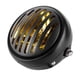 thumbnail image 2 of Cubierta de faro delantero retro amarillo con rejilla negra vintage para motocicletas de 12 V, 2 of 8