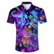 thumbnail image 3 of Camisa hawaiana con estampado de bandera estadounidense de fútbol para hombre, camisas hawaianas con estampado 3D de gato astronauta, blusas casuales con solapa, blusas de manga corta, 3 of 5
