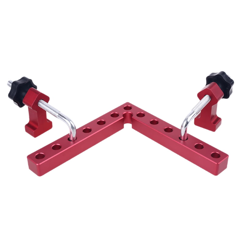 Aluminum Alloy L-Shaped 90 Degree Carpenter Clamping Tool Right Angle Clip Positioning Panel Woodworking Fixing Carpenter Replacement Part Right Angle Clip 100mm 