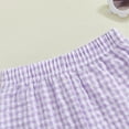 thumbnail image 6 of Nygoyerh Toddler Girls Plaid Shorts Ruffled Hem Elastic Waist Wide Leg Short Pants Infant Clothing for Summer 9M 12M 18M 2T 3T, 6 of 7