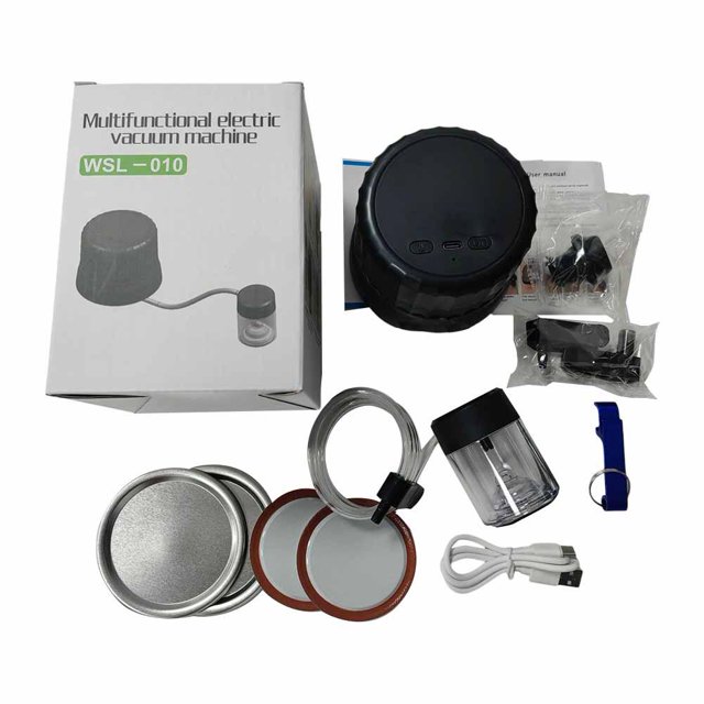 Electric Mason Jar Vacuum Sealer Kit Cordless Automatic Jar New G4 Sealer H3B1