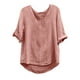 thumbnail image 2 of mfyjkho Tops Para Salir Para Mujer, Conjunto De Pantalón De Cinco Piezas Con Cuello Redondo Y Abertura En Color Liso Y Lino Para Mujer Tops Para Hacer Ejercicio Para Mujer L, 2 of 6