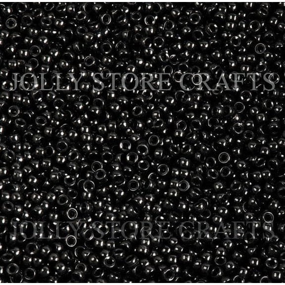 Jolly Store Crafts Opaque Black 6.5x4mm Mini Pony Beads 1000pc made in USA