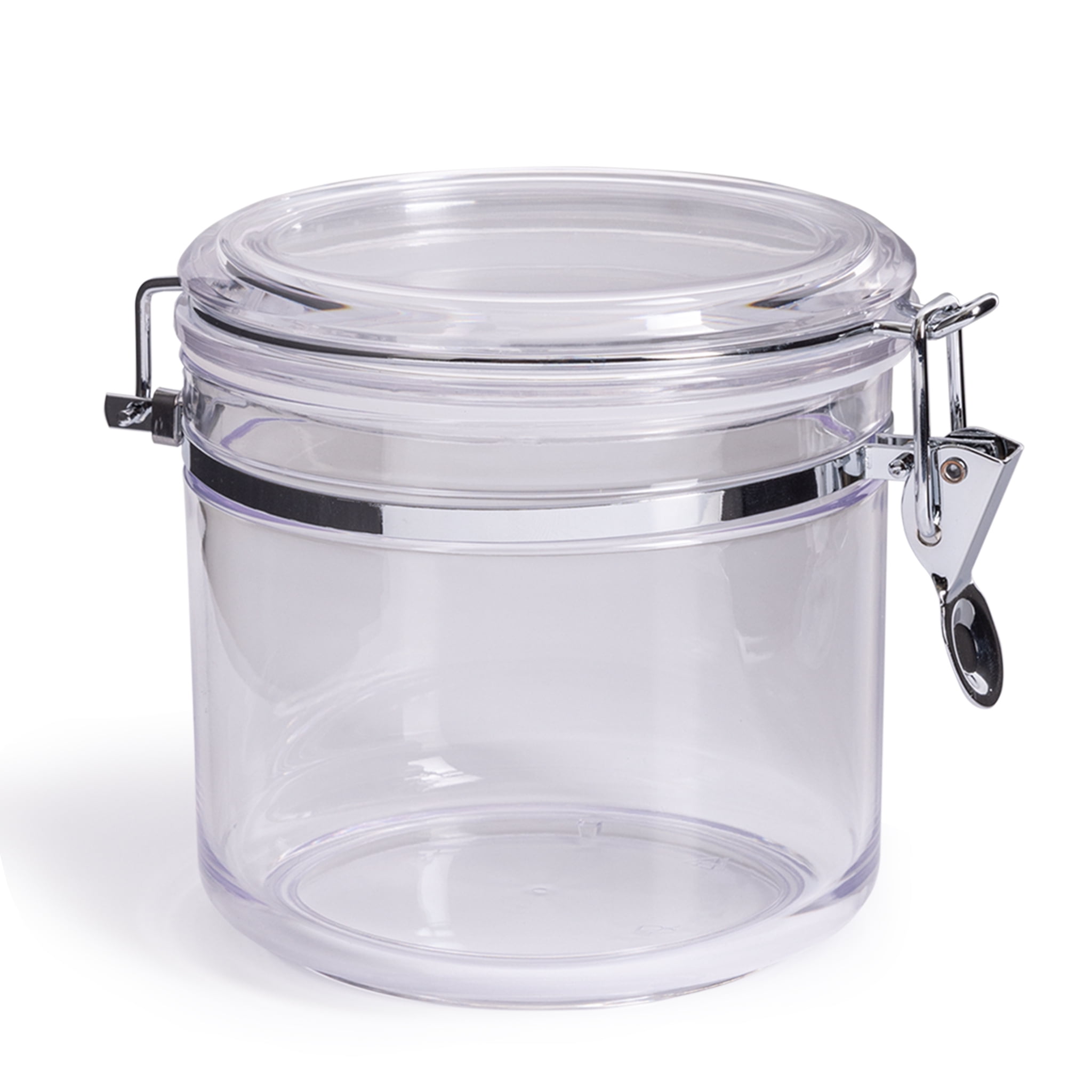 (2 pack) Mainstays Round Plastic Food Storage Canister - Small - 5.12” W x 6.5” D x 5.” H ​
