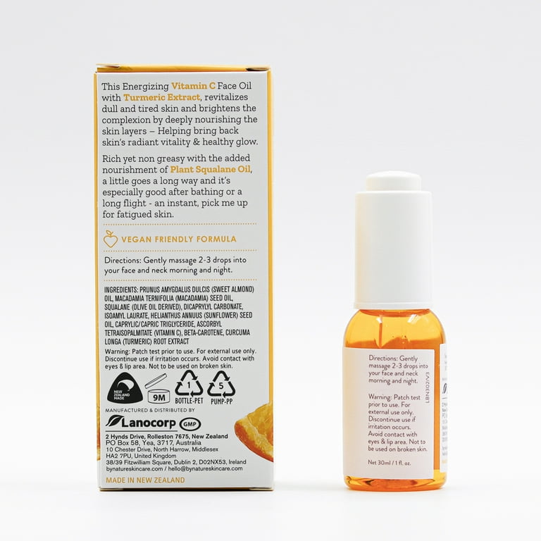 By Nature From New Zealand Vitamin C and Turmeric Face Oil
