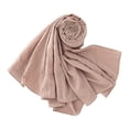 thumbnail image 3 of Women's Solid Color Muslim Hijab Scarf, Wrinkle Free Polyester Cotton Headscarf for Ramadan, Prayer, and Daily Modest Wear, Long Versatile Shawl for Travel and Gift Rose Gold, 3 of 5