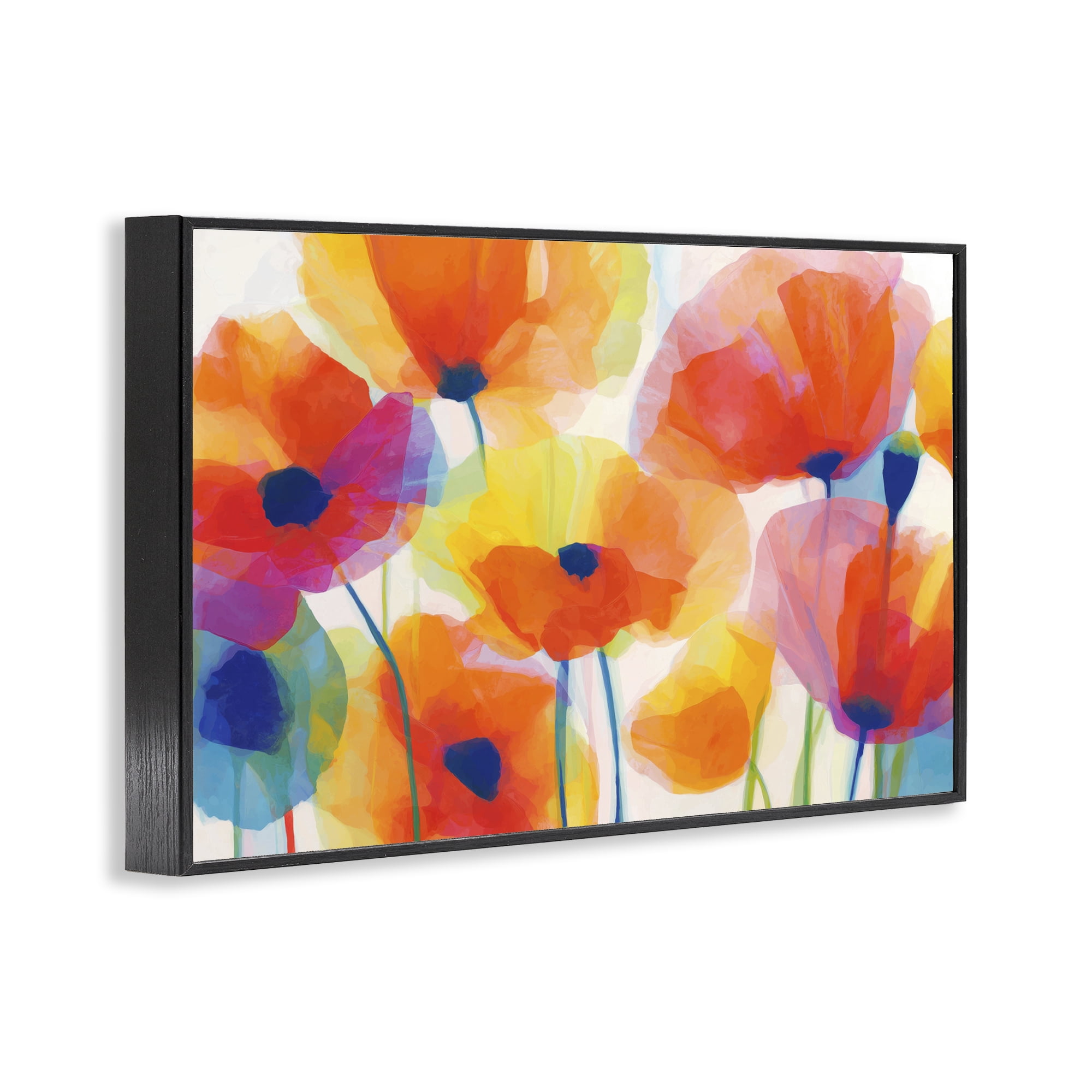 Stupell Industries Poppies At Golden Hour Black Framed Giclee Art, design by Chromatic Storm Studio