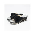 thumbnail image 6 of Gomelly Womens Slides Beach Wedge Sandal Open Toe Sandals Non-Slip Slippers Seaside Summer Casual Shoes Black 5, 6 of 9