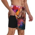 thumbnail image 2 of Sigee Oil Paintings of Elephants Print Mens Swim Trunks with Compression Liner Quick Dry Swim Stretch Beach Shorts with Pockets,S-3XL, 2 of 7