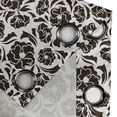 thumbnail image 4 of Ambesonne Vintage Grommet Curtain, Nostalgic Flora Pattern, 50" x 96", Dark Brown and White, 4 of 6