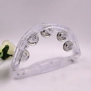 Buumin 2PCS LED Musical Tambourine Flashing Tambourines Hand Percussion Instrument