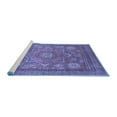 thumbnail image 2 of Ahgly Company Machine Washable Indoor Rectangle Abstract Blue Modern Area Rugs, 2' x 4', 2 of 4