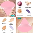 thumbnail image 5 of 2 Pcs Powder Puff Face Soft Triangle Makeup Puff for Setting Loose, Mineral, Body Powder, 2.76 Inch Wedge Velour Cosmetic Sponge for Contouring, Under Eyes and Corners, Beauty Makeup Tools (Pink), 5 of 5