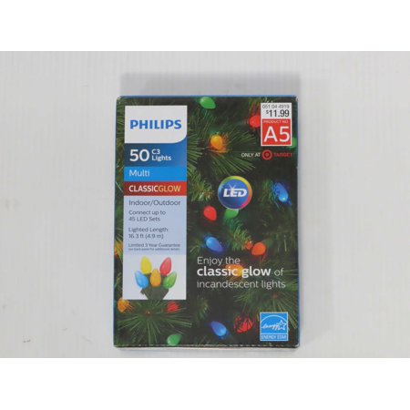 Philips 50ct Christmas Led C3 String Lights Multicolored Brickseek