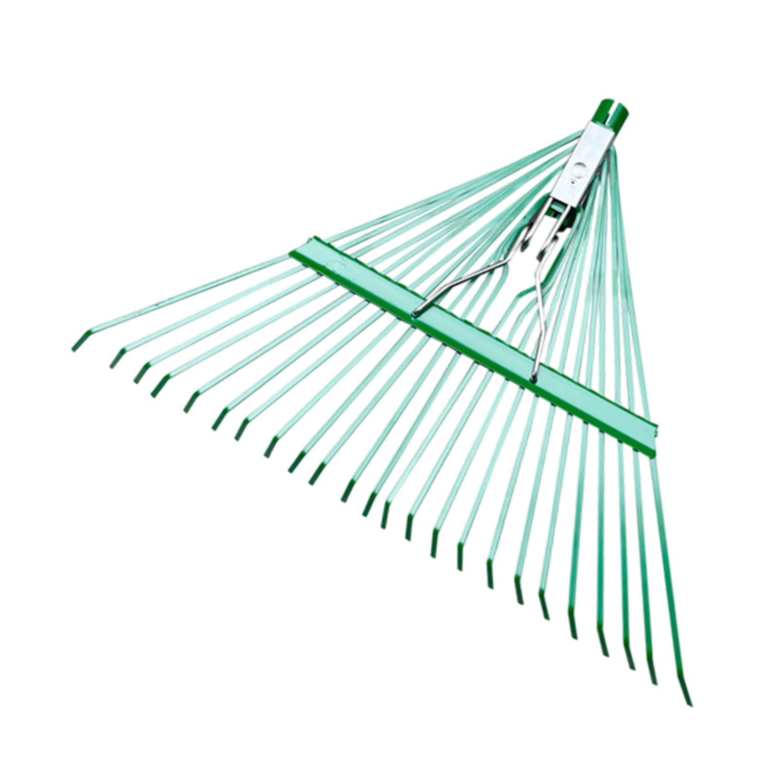 figatia Garden Leaf Rake Head Directly Replace Versatile Accessories 24 Tines Fallen Leaves Rake Gardening Tool for Yard Roof Outdoor