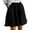 Noir, variante sur Iyufng Shorts en Lin pour Femmes, Jupe-Short Fluide Bohème à Volants, Taille Élastique, Shorts d'Été Décontractés avec Poches