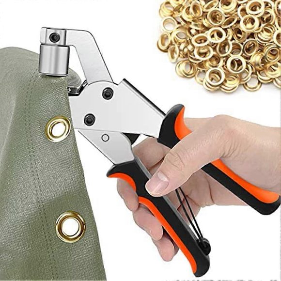 Eyelet pliers for tarpaulin, Eyelet pliers with 300 holes (10 mm diameter), 10 mm eyelet pliers for leather, fabric