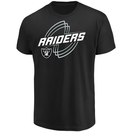 Oakland Raiders Revolution - Men's Majestic Black Oakland Raiders Pigskin Classic T-Shirt