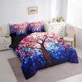 thumbnail image 3 of Homewish Boho Bohemain Pattern 7pcs Bedding Comforter Set,Colorful Polka Dots Queen Bedding Sets,Blue Red Queen Sheet Sets For Adults,Breathable Home Decor Reversible, 3 of 8