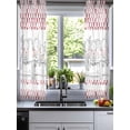 thumbnail image 2 of Red Plaid Farmhouse Sheer Curtains 54 Inch Length 2 Panels Set for Living Room/Bedroom, Watercolor Cute Country Pigs Checkered Kitchen Curtains Grommet Semi-Sheer Curtains Window Treatments 42"x54"x2, 2 of 7