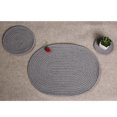 thumbnail image 3 of Manteles individuales para de comedor Alfombrilla de para servir de cocina, 9 "de diámetro, gris Sunnimix Mantel individual redondo trenzado de algodón, 3 of 6