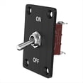 thumbnail image 2 of Interruptor de Palanca Resistente 12V DC30A Interruptor de Palanca Impermeable 2 Pines ON/OFF SPST con Panel de Montaje para Auto Coche, 2 of 6