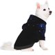 thumbnail image 2 of Fotbe Black Blue Glitter Sparkles Sudadera con Estampado para Perros Pequeños – Suéter con Capucha para Mascotas, Tela Suave de Forro Polar con Bolsillo-X-Small, 2 of 7