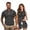 Black Polka Dot, variant on Matching Couple Golf Shirts Parrot Print His Hers Quarter Zip Quick Dry Breathable Athletic Outfit for Golf Tennis Summer Casual Wear Mr Mrs Gift Set