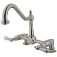 thumbnail image 2 of Kingston Brass Heritage Double Handle 8" Bridge Deck Mount Kitchen Faucet, 2 of 4