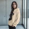 thumbnail image 2 of COEQINE Pullover Sweatshirts Oversized Tops Women's Hoodies Long Sleeves Loose Lightweight Cool Bulldog Cozy Casual Wear Y2K Fashion Women Soft Printing Fall Winter Outfits Clothes, XL, 2 of 7