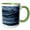 Green/White, variant on 3drose, Churning Ocean Waves Sea Open Water, 11oz Two-tone Yellow Mug