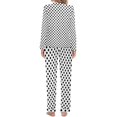 thumbnail image 4 of Polka Dots Pajamas Classic Black and White Warm Pajama Sets Woman 2 Pieces Leisure Oversized Custom Sleepwear Gift Idea, 4 of 7