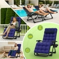 thumbnail image 5 of ZENPETIO Zero Gravity Chair, Reclining Camping Lounge Chair w/Removable Cushion, Upgraded Lock and Cup Holder, Reclining Patio Chairs Folding Recliner for Indoor and Outdoor, 5 of 9