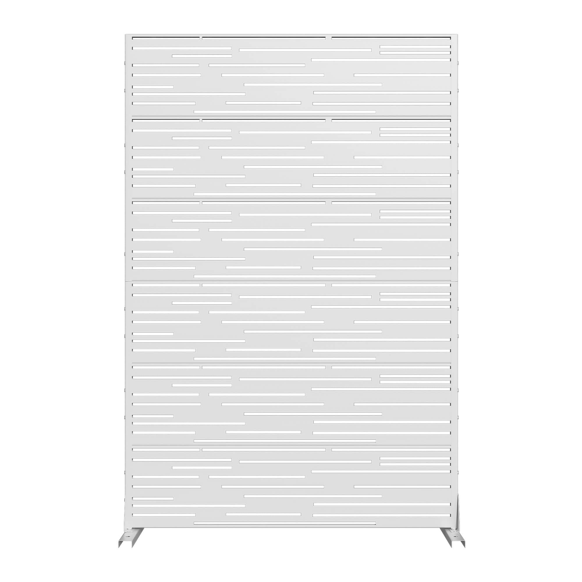 MAYEERTY 72x47x16 Inch Brown Light A-Shaped Galvanized Steel Privacy Screen, 6 Piece Set for Outdoor Street