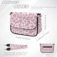 thumbnail image 7 of TSOVTHRID Pink Cow Print Crossbody Purse for Women Small Crossbody Bag Crossover Shoulder Bag Cell Phone Leather Handbag with Wide Strap, 7 of 7
