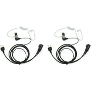GoodQbuy 2Pcs Covert Acoustic Tube Earpiece Headset with PTT for Midland/Alan Radio T77VP5 GXT250 GXT1000VP4 GXT1050VP4