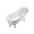 thumbnail image 3 of 63" Streamline N342CH-CH Soaking Clawfoot Tub and Tray With External Drain, 3 of 6