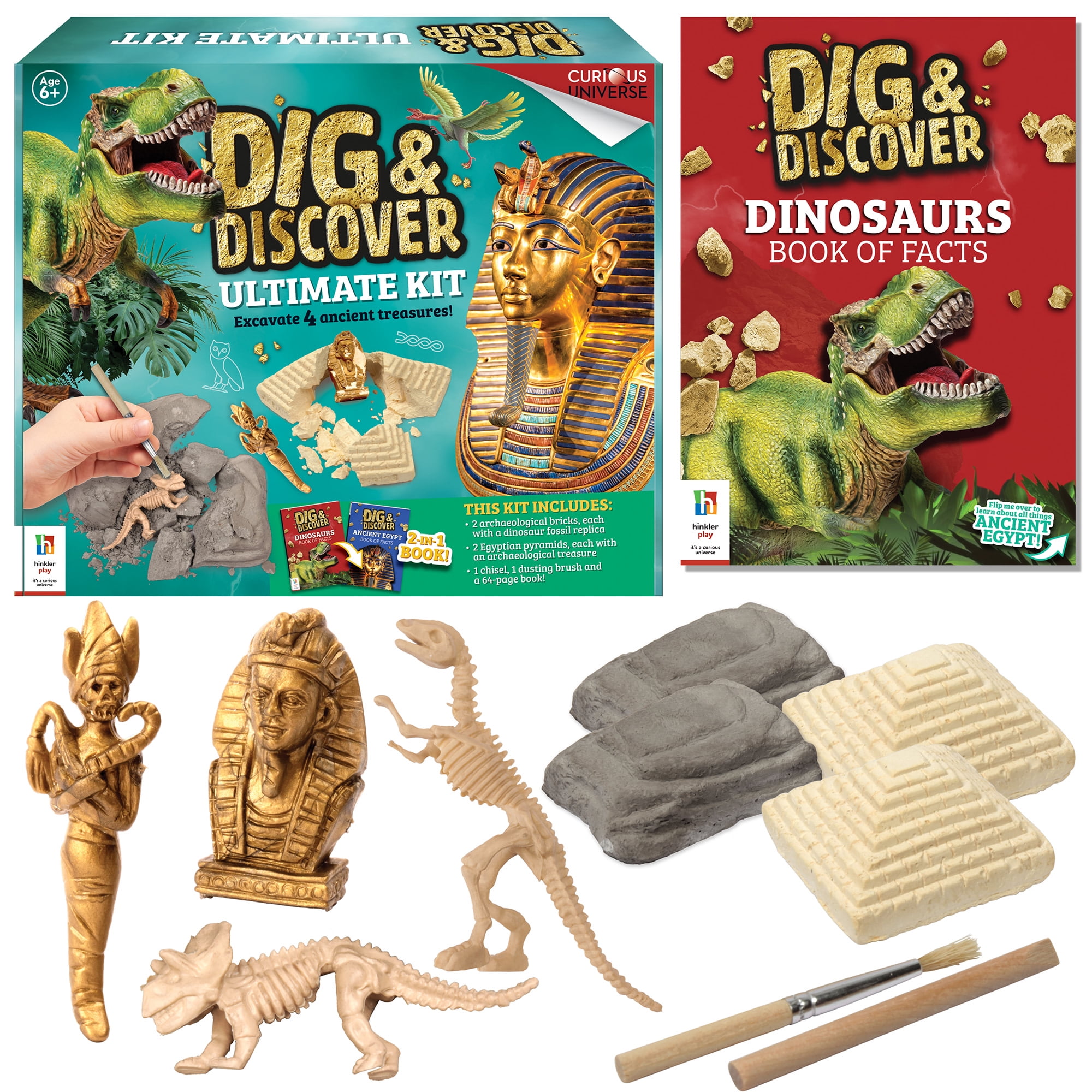 Dig & Discover Ultimate Kit - DIY Science and Geology for Kids - Uncover Treasure and Fossils - Ancient History for Kids - STEM Skills for Kids Aged 8 to 14 - Archaeology Basics