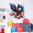 thumbnail image 4 of Plastic Patriotic Flag Wall Decal With Watercolor Design For Man Cave Garage Decor 11.8X11.8 Inches, 4 of 6