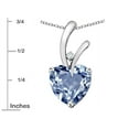 thumbnail image 4 of Star K� Heart Shape 8mm Simulated Aquamarine Endless Love Pendant Necklace, 4 of 8