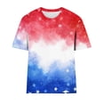 thumbnail image 4 of 4th of July Shirts for Women Short Sleeve Hawaiian Beach Tops Soft Cotton Crew Neck Casual Dressy Summer Blouses, 4 of 4