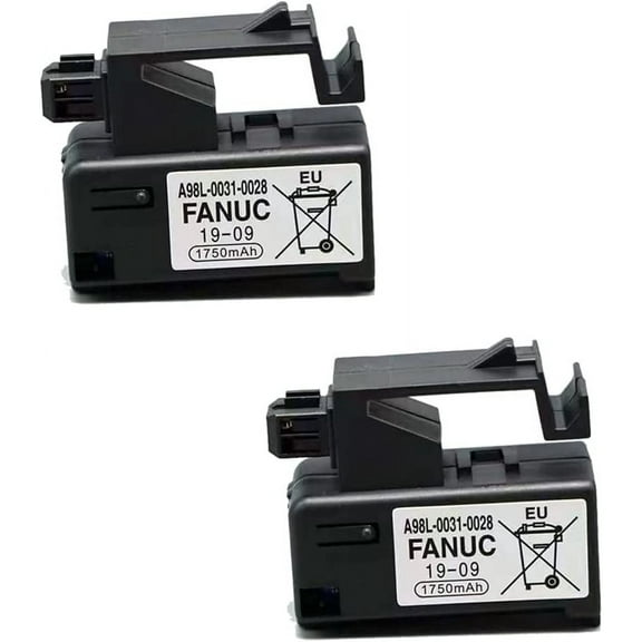 2PCS 1750mAh 3V A98L-0031-0028 PLC Lithium Replacement Battery for  A02B-0309-K102 Part NO A98L-0031-0028 CNC Machine Controler Battery