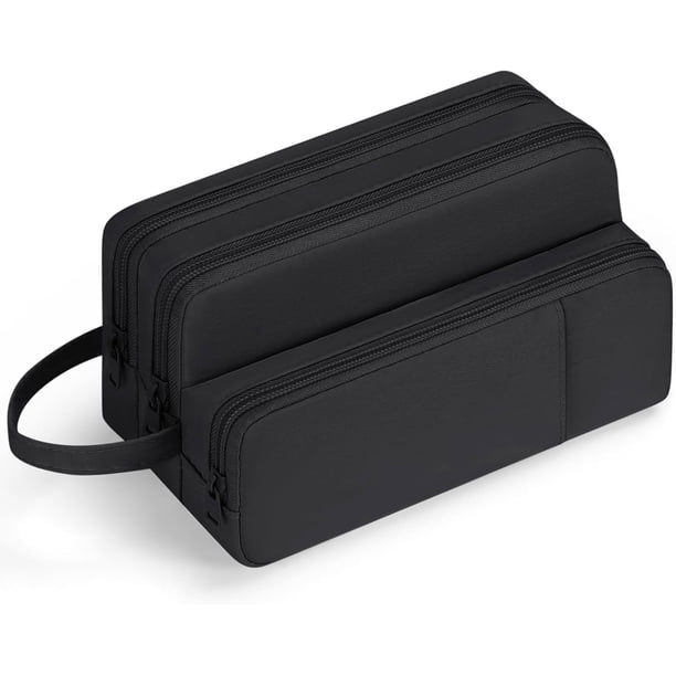 Estuche para Lapices de Gran Capacidad Lapicera Impermeable Tela Oxford Lapiceras Organizadoras con 4 Compartimentos para Oficina Trabajo Azul